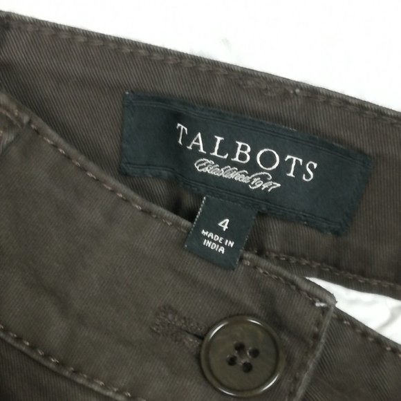 Talbots Womans Jeans Signature Pleated Waist Straight Leg Low Rise Brown 4 - Picture 10 of 13